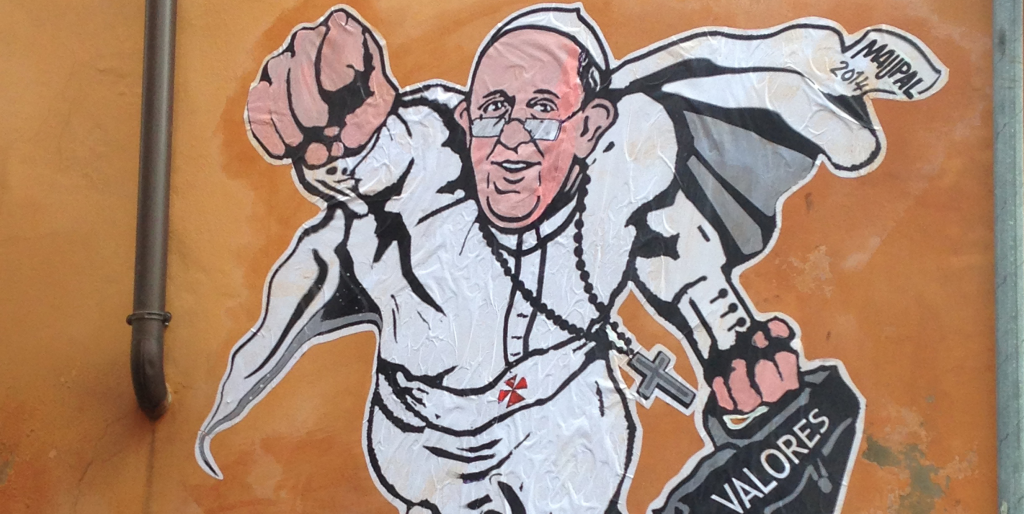 pope Francis graffiti
